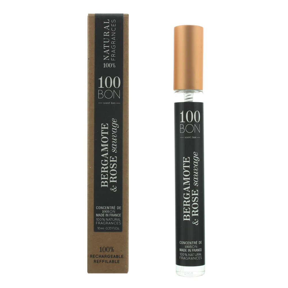 100 Bon Bergamote  Rose Sauvage Concentré Refillable Eau de Parfum 10ml
