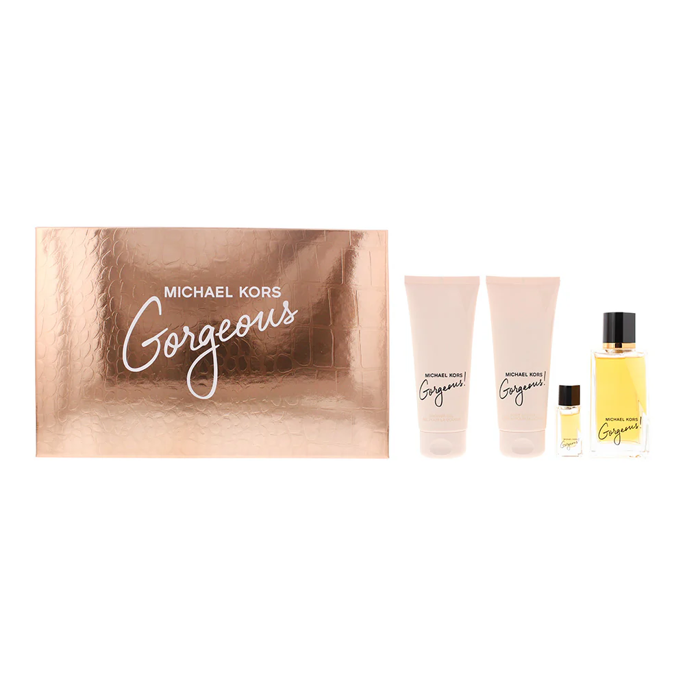 Michael Kors Gorgeous 4 Piece Gift Set: Eau de Parfum 100ml - Eau de Parfum 5ml